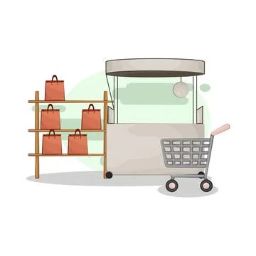 Market stall pt.3 Stock Illustration