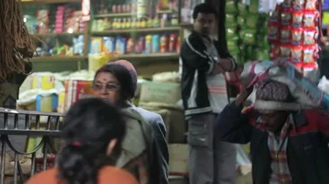A market street in India Stock Footage 8985953