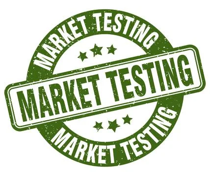 Market testing stamp. market testing label. round grunge sign Stock Illustration
