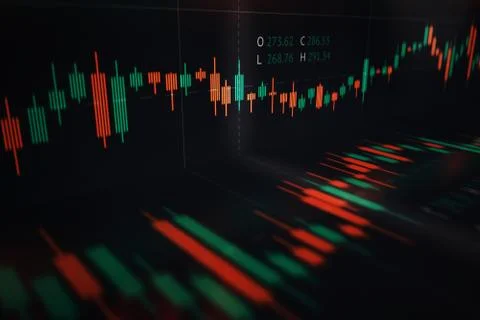 Market Traders Candlestick Chart Stock Photos