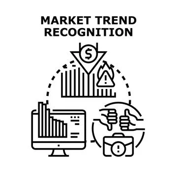 Market trend recognition for business strategy and risk management Stockillustratie