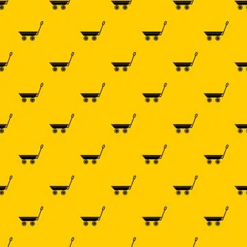 Market trolley pattern vector Illustrazione stock