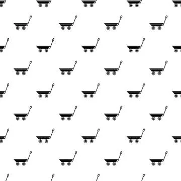 Market trolley pattern vector seamless Illustrazione stock