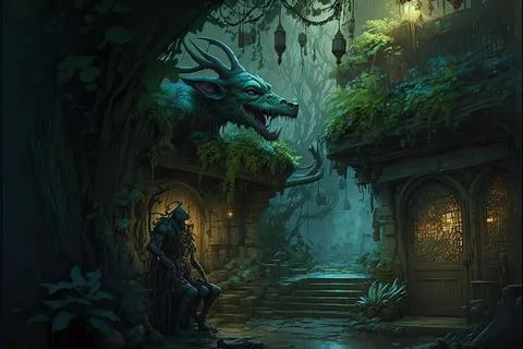 A Market In The Underground Stock Illustration