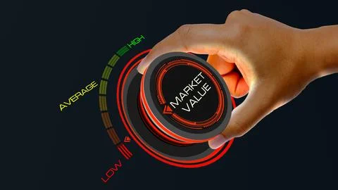 MARKET VALUE LOW Illustrazione stock