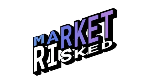 MARKET vs RISKED, 3D Text Animation in Isometric View with Opposite Word Motion Stock Footage 314263711