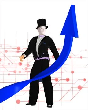 A market watcher Stock Illustration