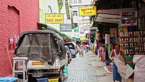 Market Yangon Myanmar Stock-Footage 101650476