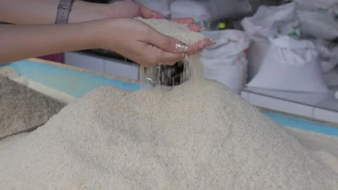 Marketday rice Stock Footage 303013949
