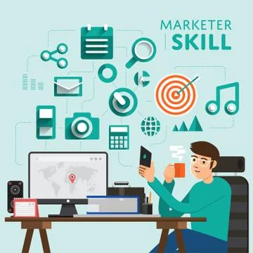 Marketer Skill Stock Illustration