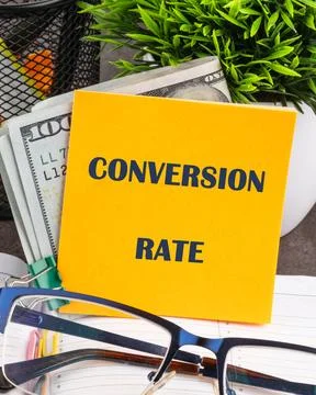 Marketers analyze conversion rate data to enhance online business performance Stock Photos