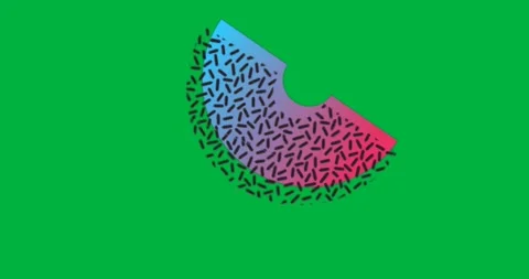 Marketers using gradient arc segment on transparent background, featuring black Stock Footage 317594658