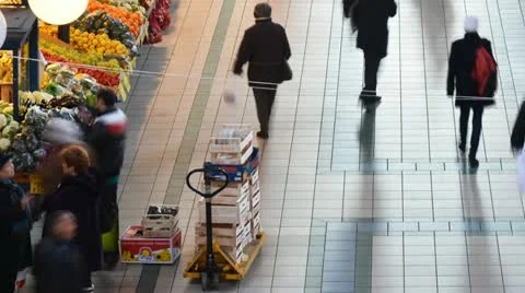 Markethall Stock Footage 10844383