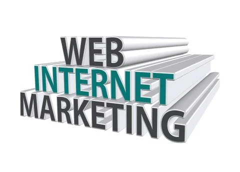 Marketing  3d text Illustrazione stock