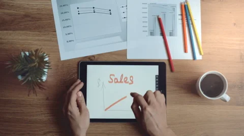 Marketing analysis and growth graph Stock Footage 65203571