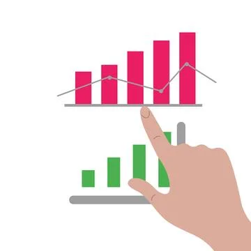 Marketing Analysis of Customer Behavior Data with Statistical Web Analytics Illustrazione stock