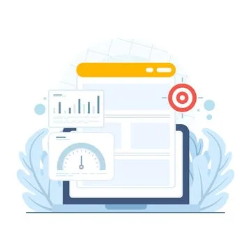 Marketing analytics and conversion improvement concept featuring user tracking イラスト素材