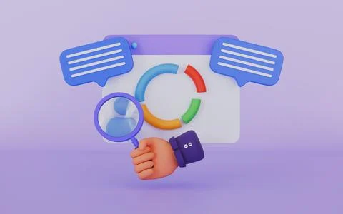 Marketing analytics and development, Business statistics graph Illustrazione stock