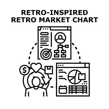Marketing analytics dashboard analyzing business strategy and data Illustrazione stock