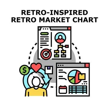 Marketing analytics dashboard analyzing business strategy and data Stock Illustration