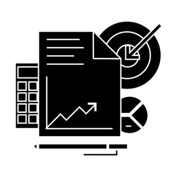Marketing analytics  icon, vector illustration, sign on isolated background 스톡 일러스트