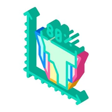 Marketing analytics isometric icon vector color illustration Stock Illustration