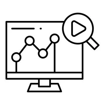 Marketing Analytics Line Icon Stock Illustration