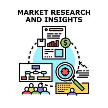 Marketing analytics strategy for business development and insights Stock Illustration