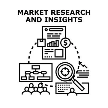 Marketing analytics strategy for business development and insights Stock Illustration