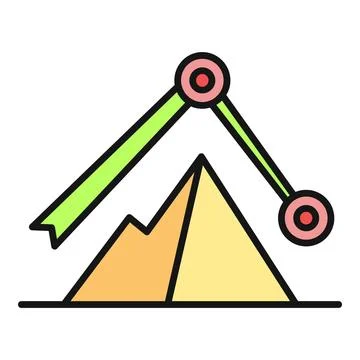 Marketing analytics visualizing mountain climbing business goals Stock Illustration
