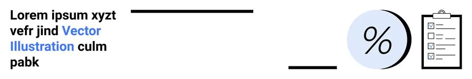Marketing and Data Analytics Concept with Percentage Symbol and Checklist o.. Illustrazione stock