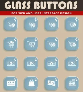 Marketing and e-commerce icon set Stock Illustration