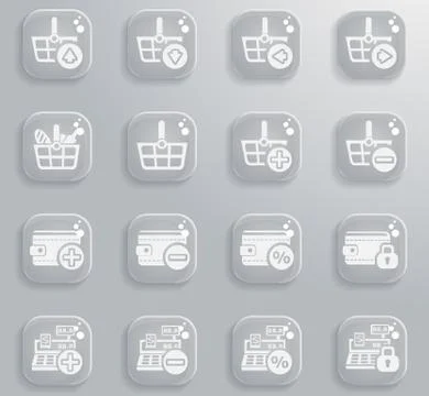 Marketing and e-commerce icon set Stock Illustration