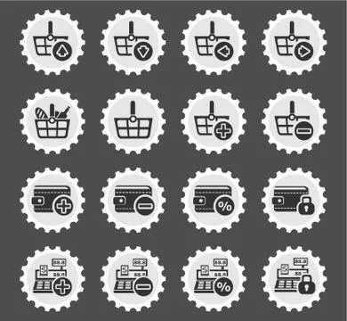 Marketing and e-commerce icon set Stock Illustration