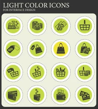 Marketing and e-commerce icon set Stock Illustration