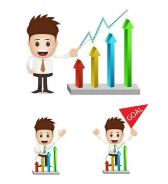 Marketing and statistic chart Stock Illustration