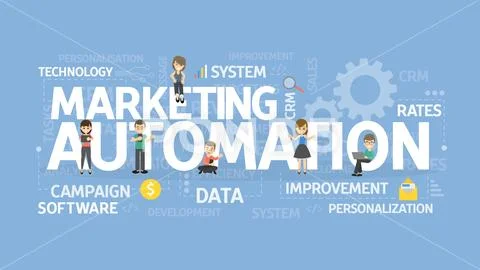 Marketing automation concept. Stock Illustration