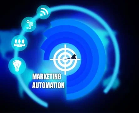 Marketing Automation concept plan Stock Illustration