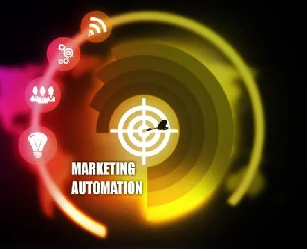 Marketing Automation concept plan Stock Illustration