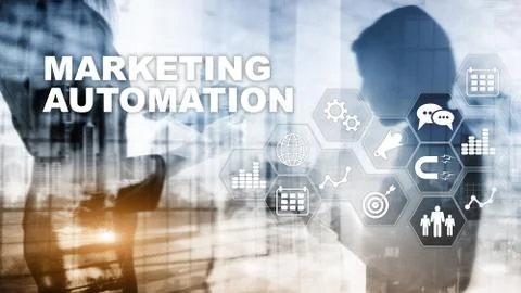 Marketing Automation Software Technology Process System Internet Business 写真素材