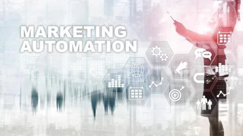 Marketing Automation Software Technology Process System Internet Business Stock Photos
