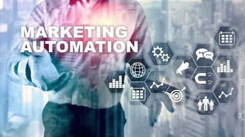 Marketing Automation Software Technology Process System Internet Business Stock Photos