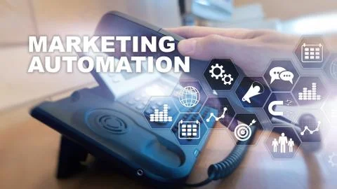 Marketing Automation Software Technology Process System Internet Business Stock Photos