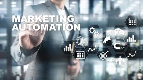 Marketing Automation Software Technology Process System Internet Business Stock Photos