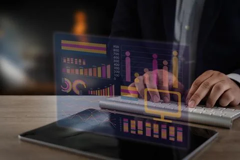 Marketing automation system optimizing global client connections through in.. Stock Photos