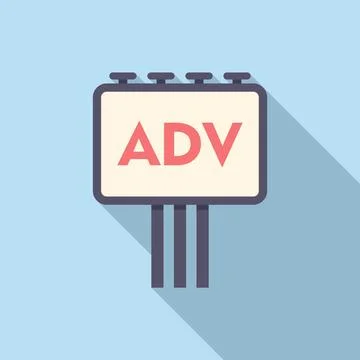 Marketing billboard icon flat vector. Digital business Stock Illustration