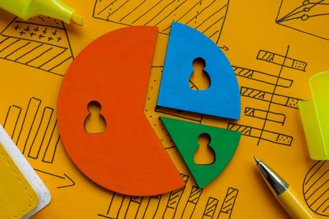 Marketing chart with customer segmentation. Audience analysis. Stock Photos