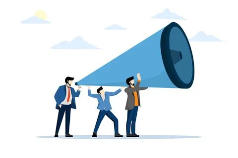 Marketing communication concept Stock Illustration