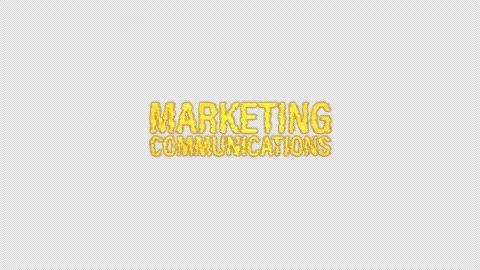 Marketing Communications glitch text effect cimematic title animation Stock Footage 231647923