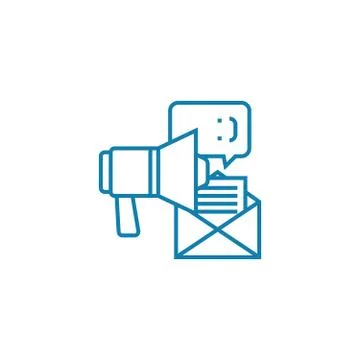 Marketing compaign linear icon concept. Marketing compaign line vector sign Stock-Illustration